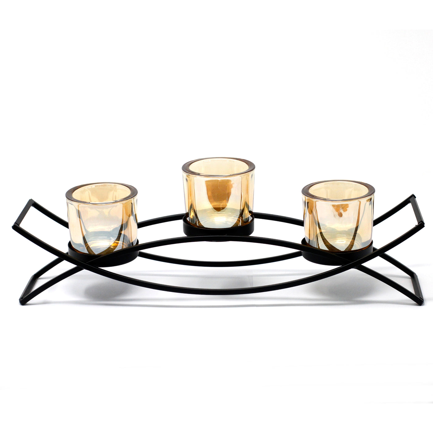 Adorn your table with this candle holder centrepiece and enjoy the peaceful glow of soft natural flicking candle light.