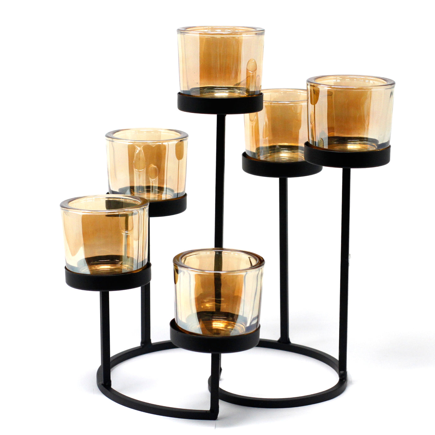 Adorn your table with this candle holder centrepiece and enjoy the peaceful glow of soft natural flicking candle light.