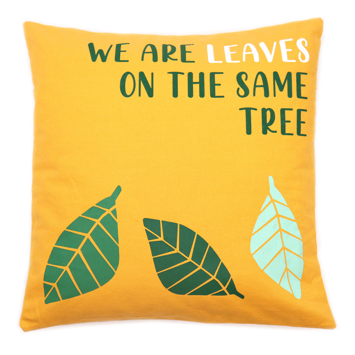 cushion, zen, phrase, we are leaves on the same tree