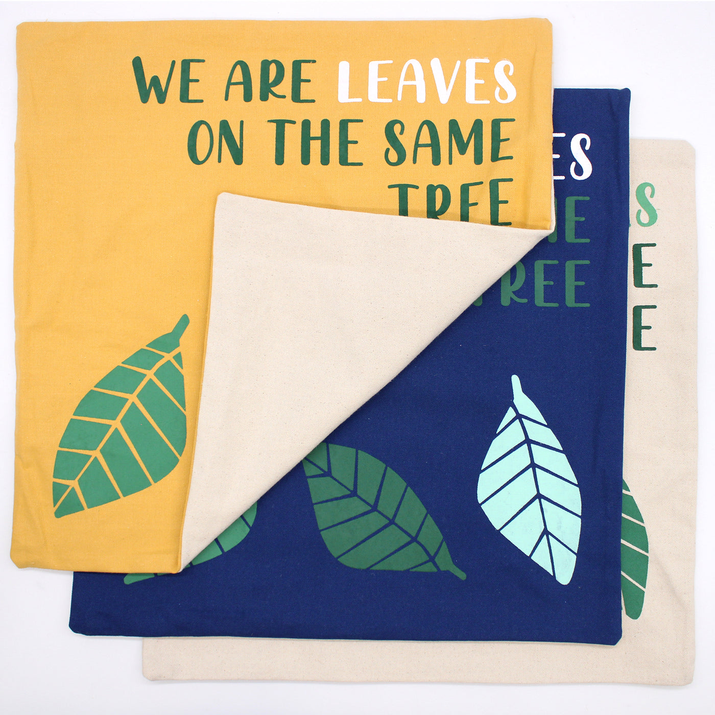 cushion, zen, phrase, we are leaves on the same tree