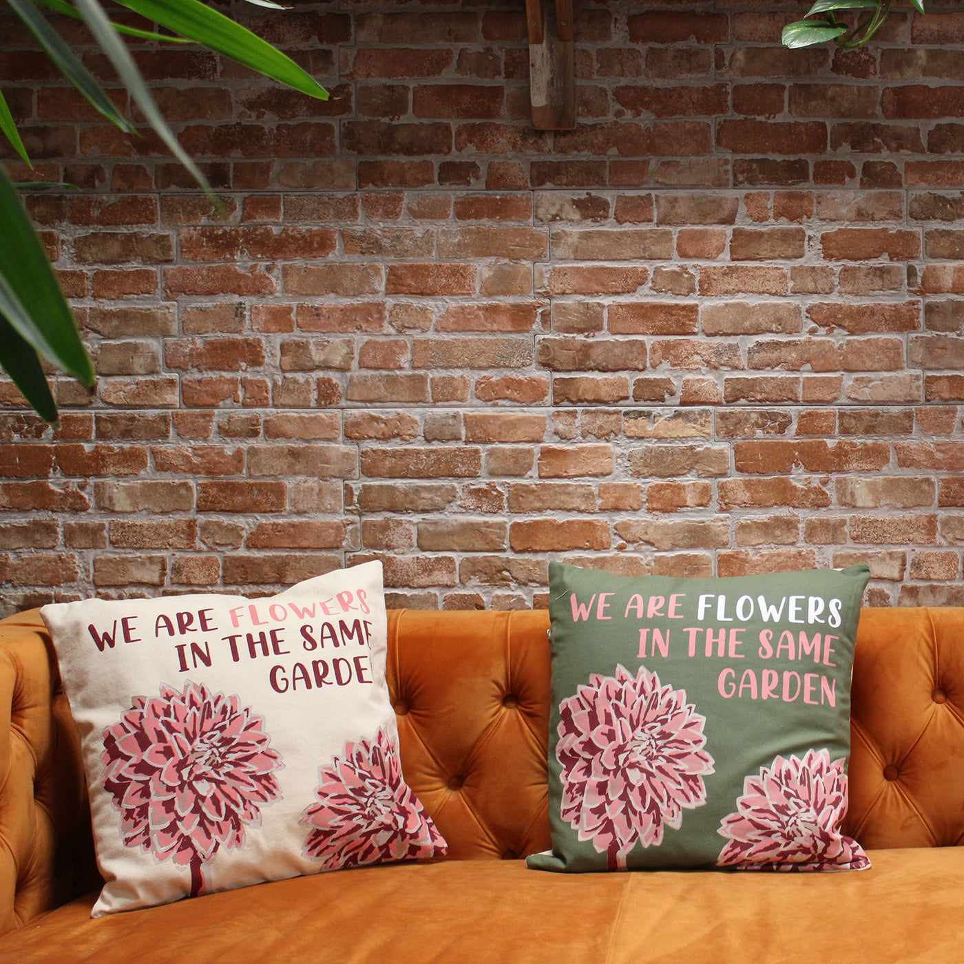 3x Printed Cushion Covers - Flowers