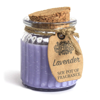 Lavender candle soy pot fragrance luxury